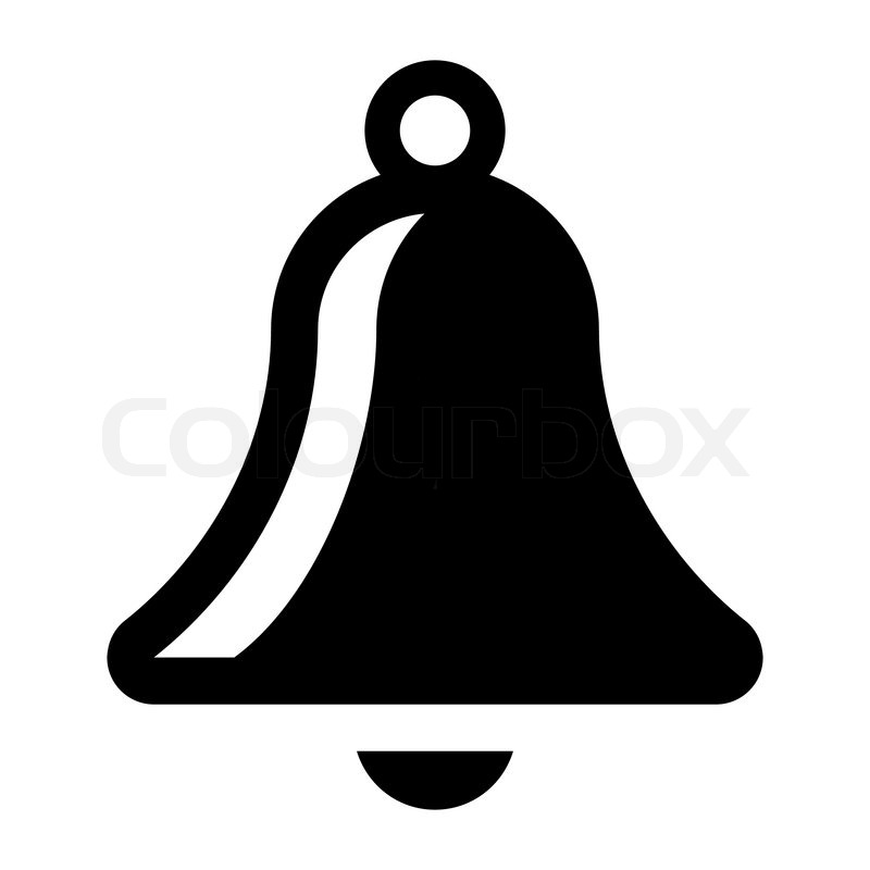 800x800 Simple Black And White Christmas Bell Stock Vector Colourbox