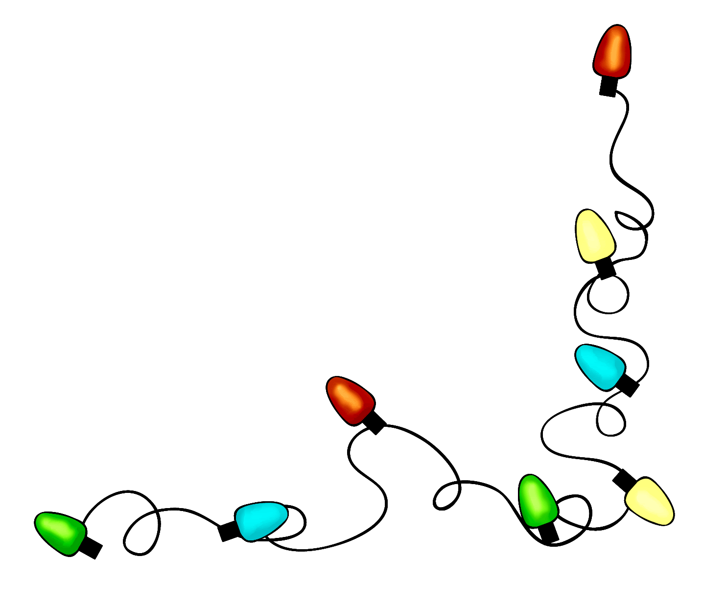 1436x1236 Christmas Lights Border