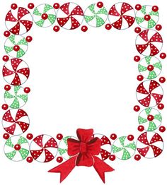 236x262 Christmas Candy Border Clip Art