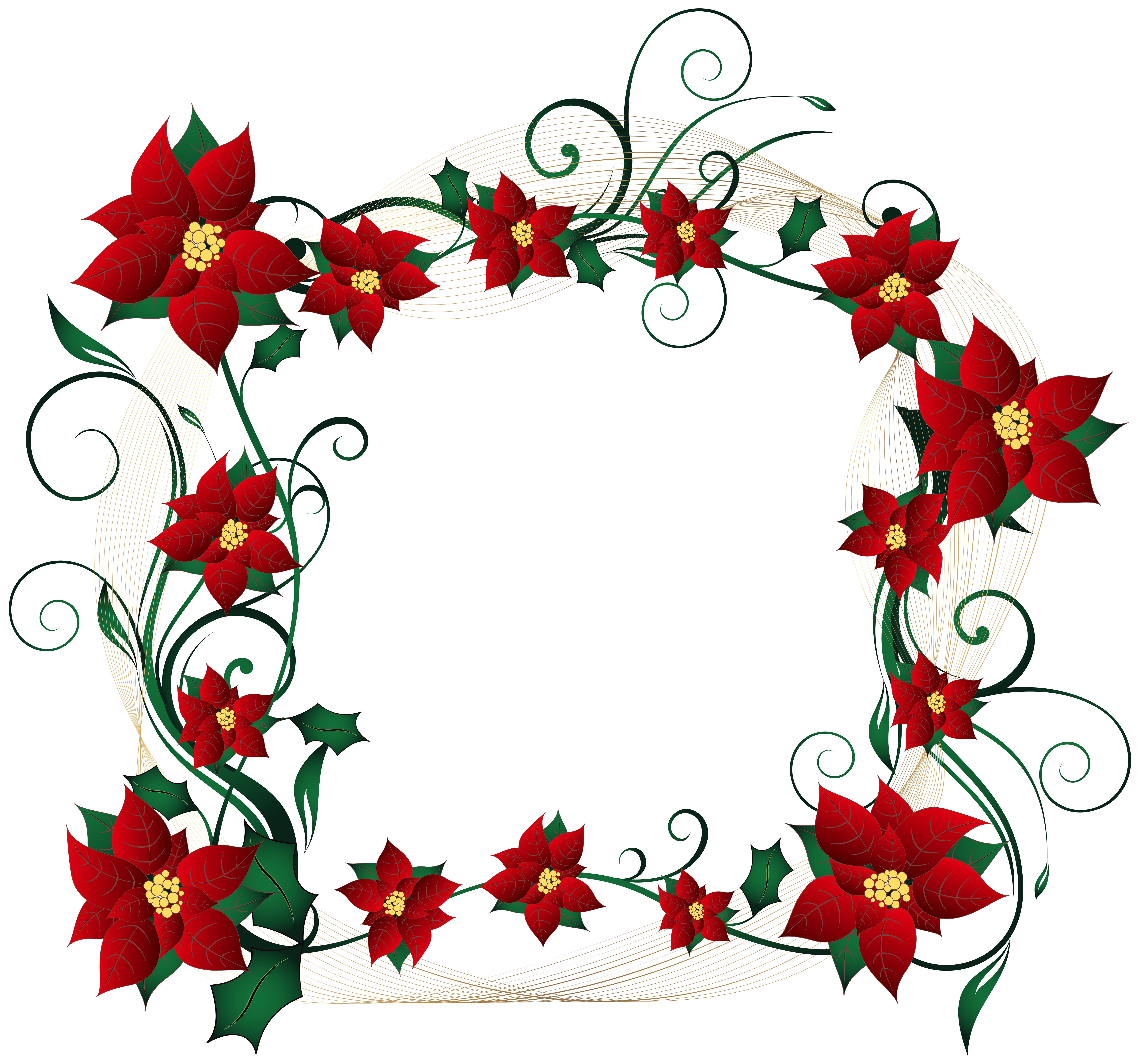 6000x5601 Christmas Decorative Border Transparent Png Clip Art Image