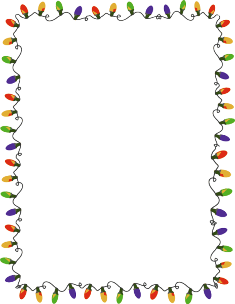 464x600 Christmas Border Clip Art