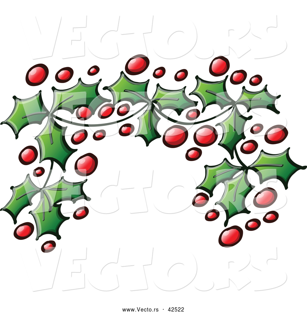 1024x1044 Holly Berry Christmas Border Clipart