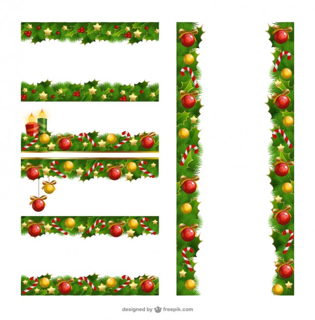 615x626 Christmas Borders Pack Vector Free Vector Download In Ai, Eps