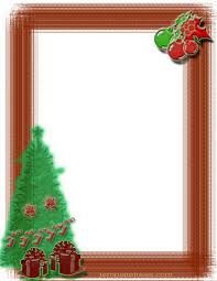 197x255 Free Printable Christmas Border With Bells, Bushes And Branches
