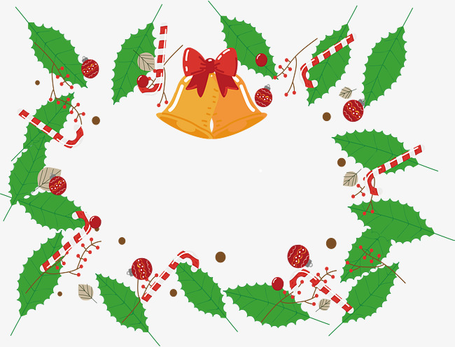 650x496 Green Leaves Christmas Frame, Vector Png, Christmas, Christmas