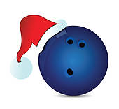 170x156 Clipart Of Bowling Santa Cap K13176085