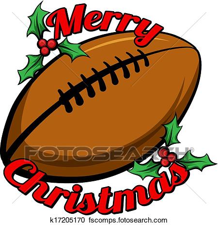 450x463 Clipart Of Football Merry Christmas K17205170