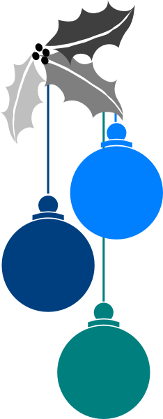 234x600 Lights Clipart Blue Christmas