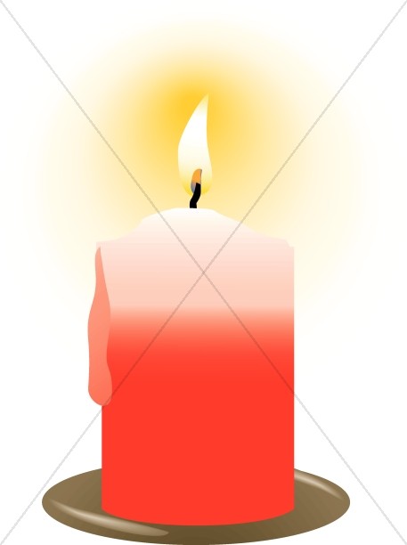 457x612 Red Christmas Candle Church Candle Clipart