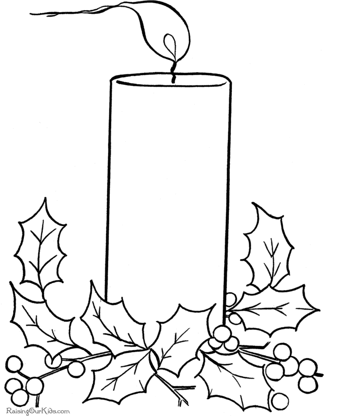 Christmas Candle Clipart Black And White | Free download on ClipArtMag