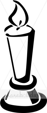 161x388 Black And White Upright Candle Christmas Candle Clipart