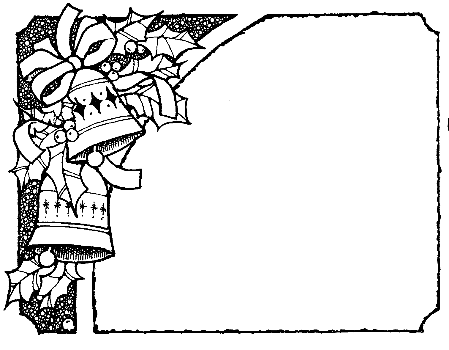 1512x1177 Black And White Christmas Border Clipart