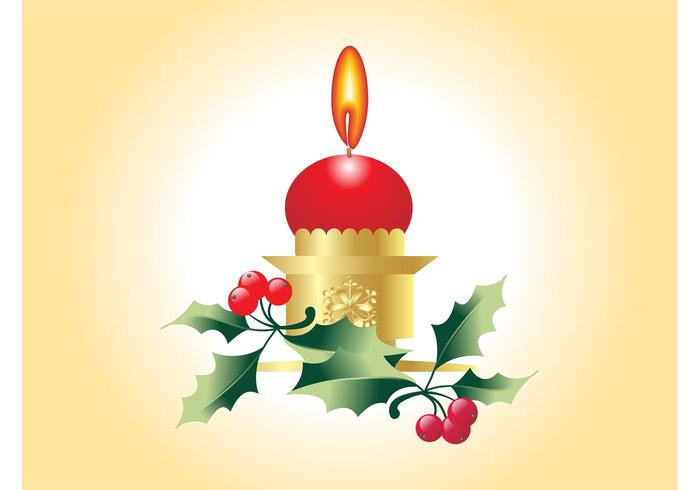 700x490 Christmas Candle Vector