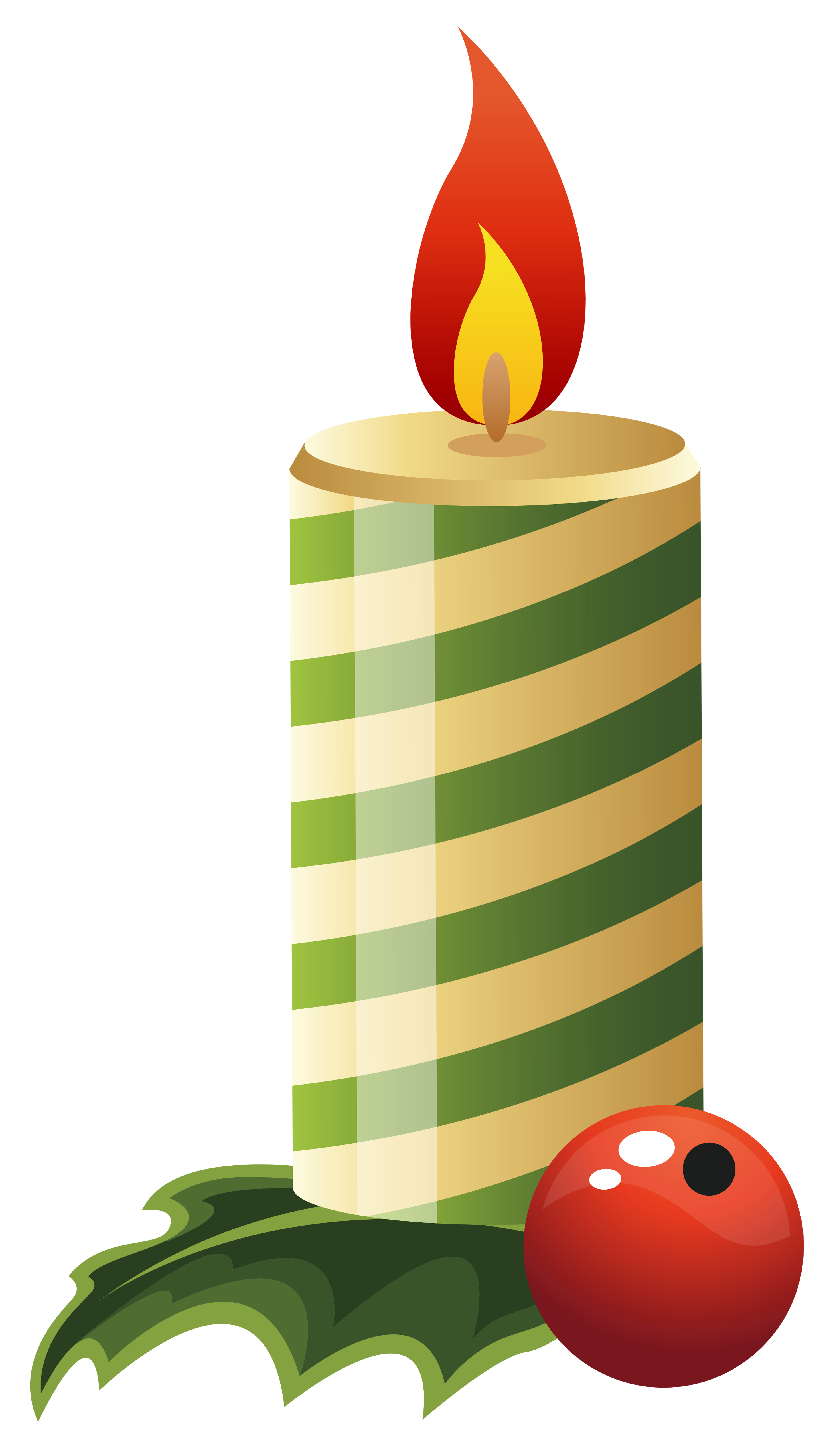 2928x5104 Green Christmas Candle Png Clipart Imageu200b Gallery Yopriceville