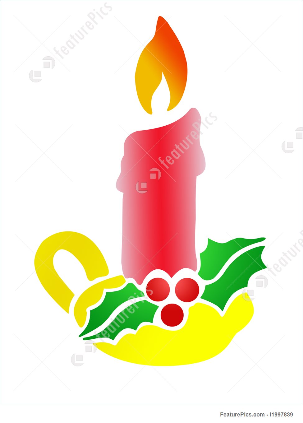 975x1360 Picture Of Christmas Candle With Holly