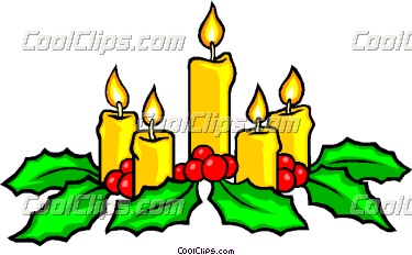 375x232 Festive Christmas Candles Vector Clip Art