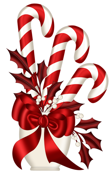378x600 Christmas Candy Canes And Bow Clip Art Clip Art