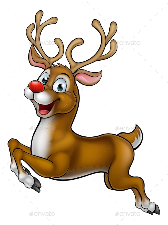 590x790 Reindeer Christmas Cartoon Character By Krisdog Graphicriver
