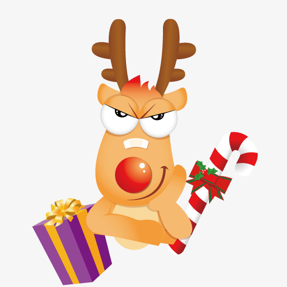 567x567 Christmas Cartoon Deer, Vector, Cartoon, Christmas Deer Png