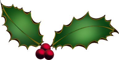 385x194 Free Christmas Clip Art Holly Clipart Images