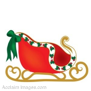 300x300 Clip Art Of A Christmas Sleigh