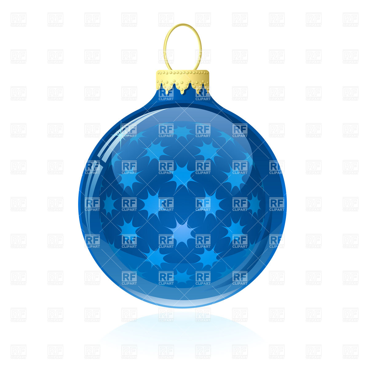 1200x1200 Blue Christmas Ball Royalty Free Vector Clip Art Image