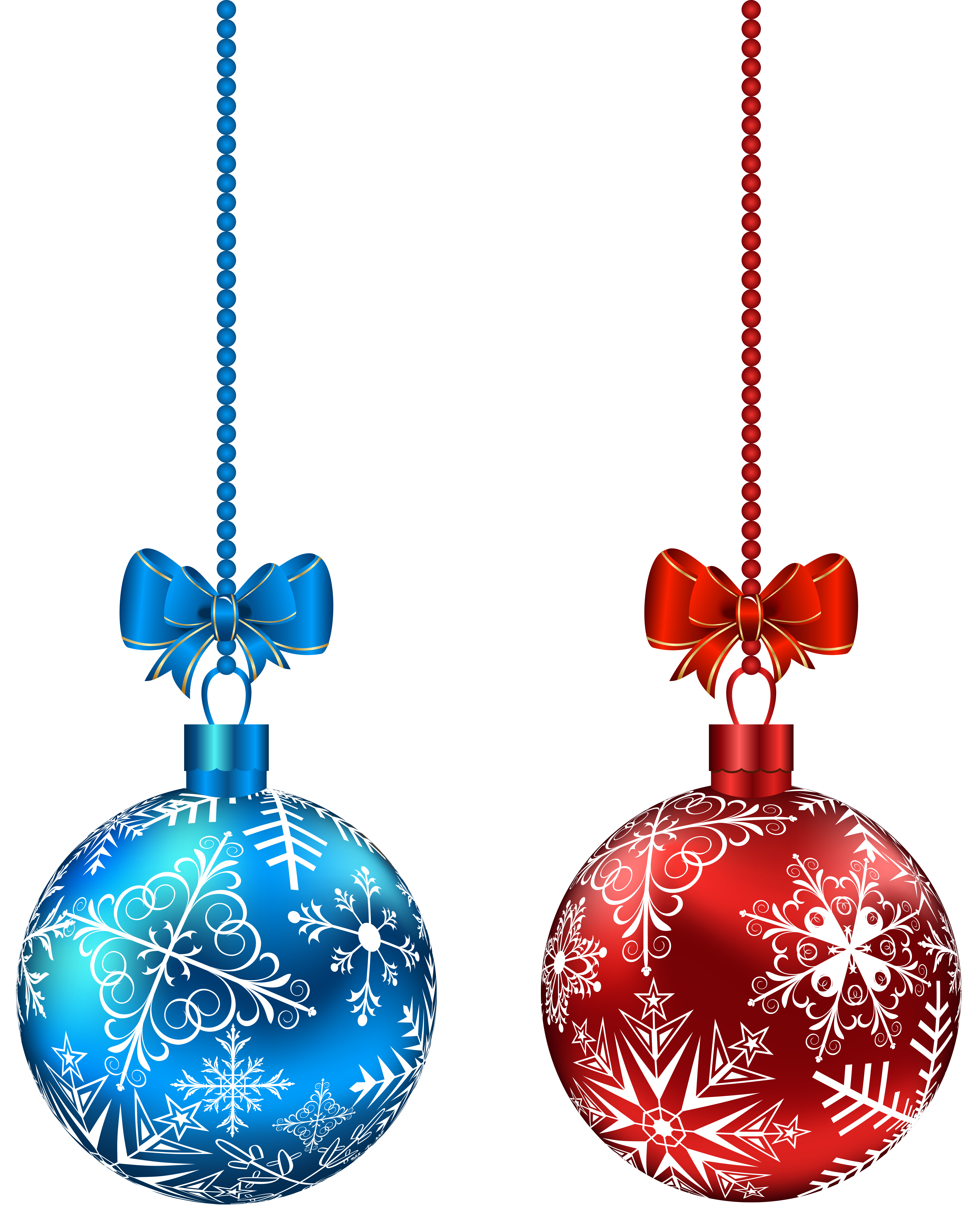 4964x6266 Blue And Red Hanging Christmas Balls Png Clip Art Imageu200b Gallery