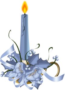 215x300 Candle Clipart Blue Christmas