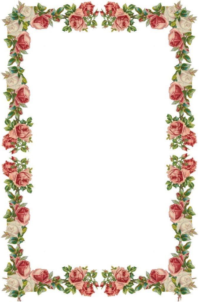 676x1024 Free Flower Border Clip Art We Are Here To Witness The Marriage
