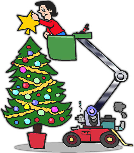 431x491 Christmas Tree Decorating Clipart