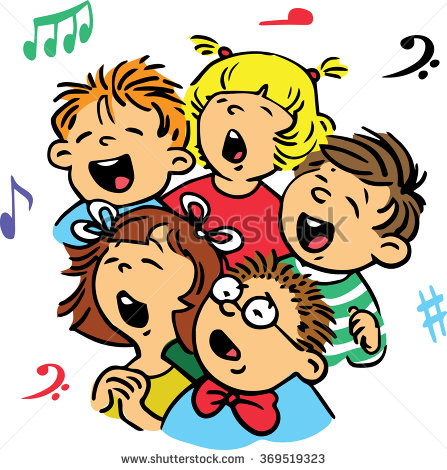 447x470 Clipart Children Singing