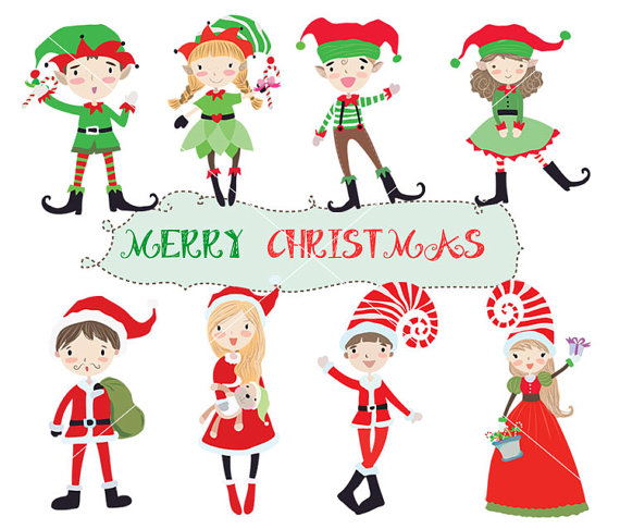 570x486 Cute Christmas Clipart Santa Clipart Cute Elf Instant