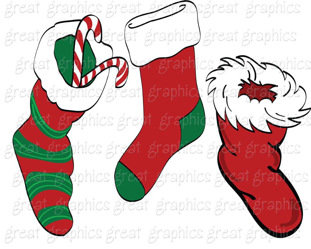 1000x800 Christmas Clipart Digital Christmas Clip Art Christmas Stocking