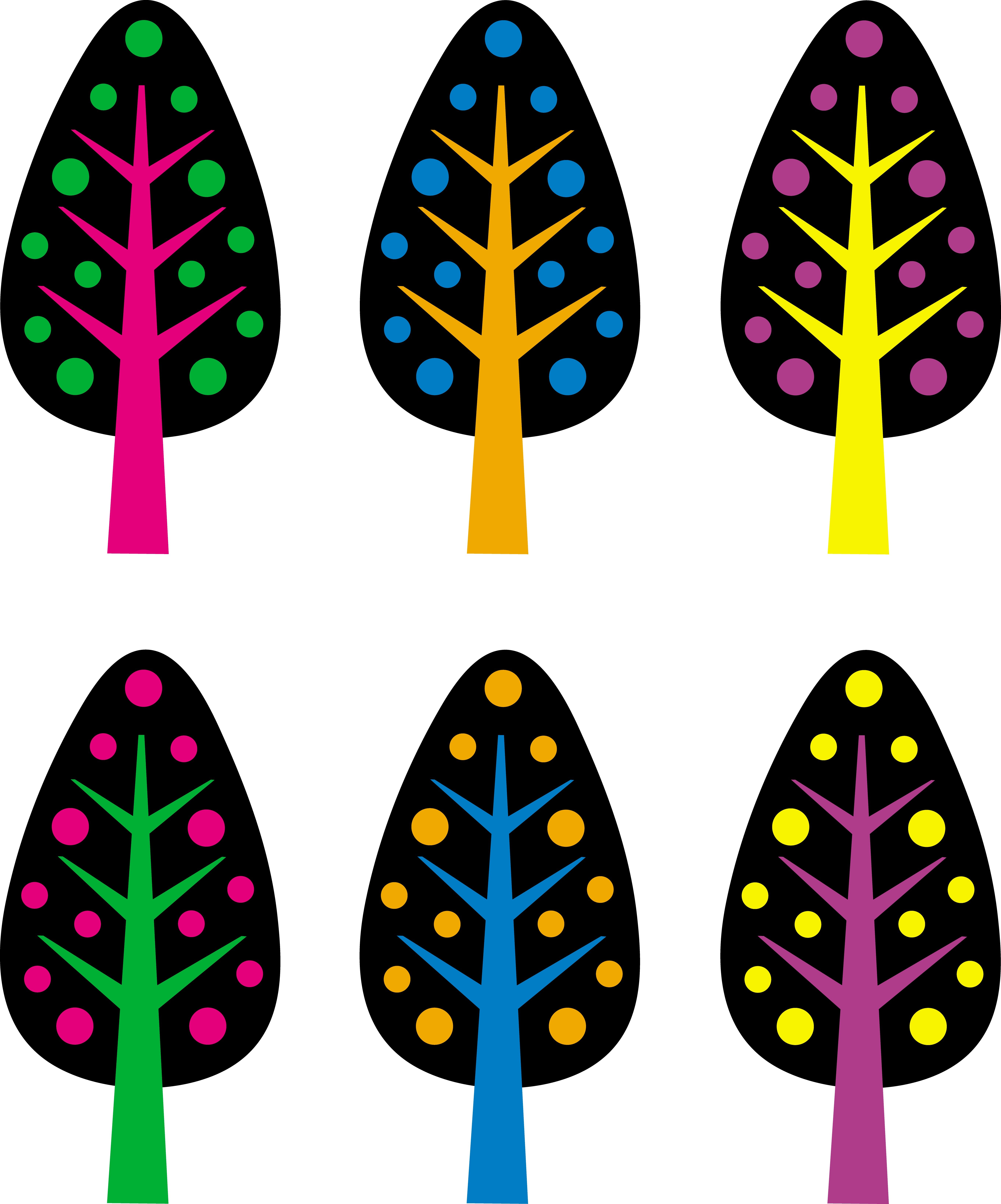5444x6545 Cute Neon Christmas Trees
