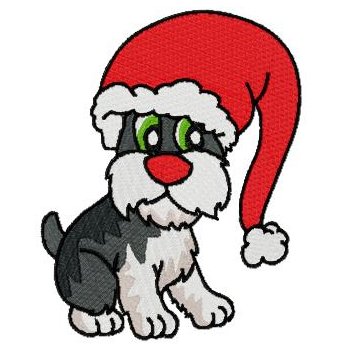 353x353 Schnauzer Clipart Christmas