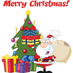 300x300 Royalty Free Royalty Free Rf Clipart Illustration Merry Christmas