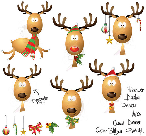 570x529 Christmas Clipart Cute Reindeer Scrapbooking Rudolph Red Nose