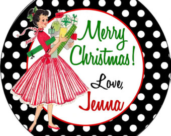 340x270 Christmas Label Girl Etsy