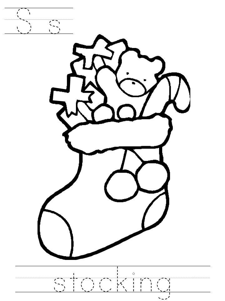 720x960 Christmas Stocking Clipart Black And White Fun For Christmas
