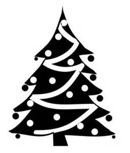 425x500 Free Christmas Clip Art Black And White