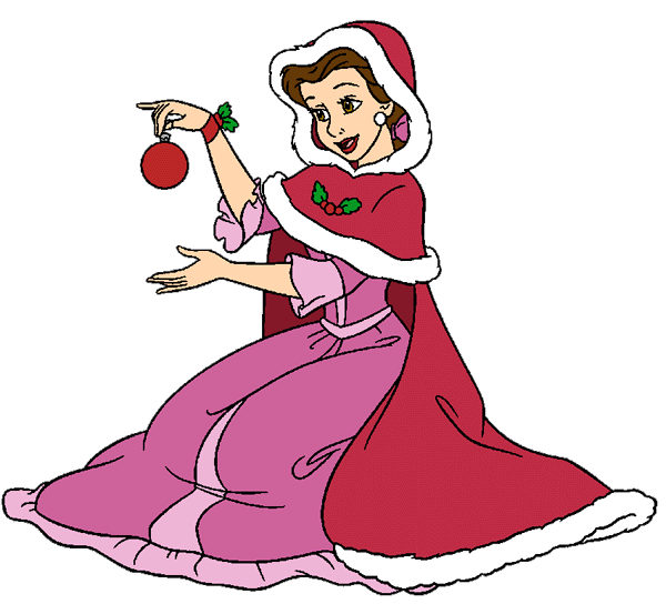 600x544 Belle Clipart Disney Christmas Clip Art