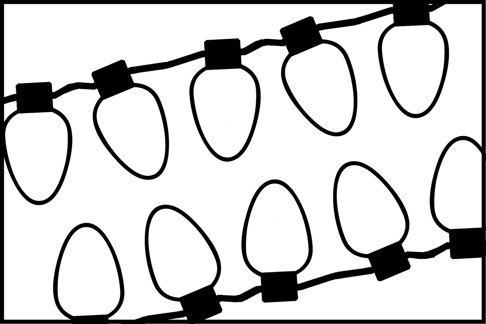 1600x1067 Christmas Lights Clipart Black And White Fun For Christmas