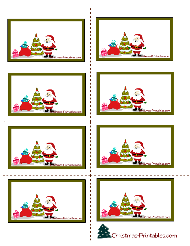 612x792 Free Printable Christmas Labels