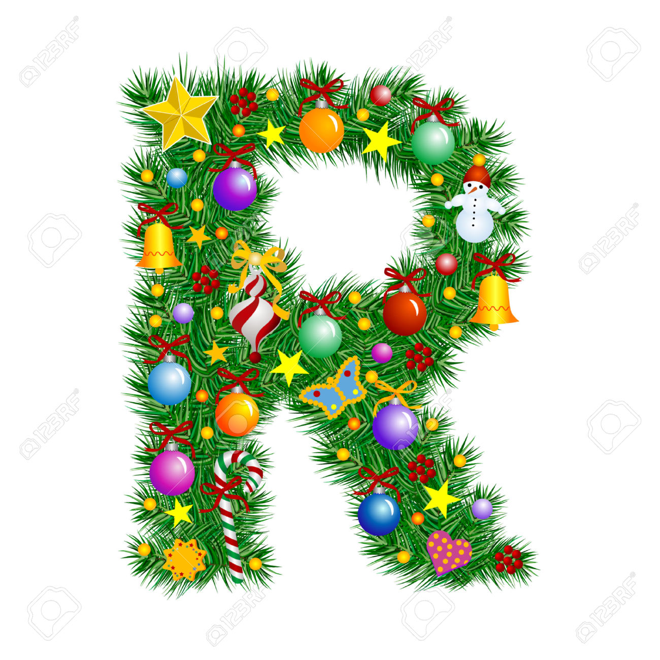 1300x1300 Christmas Alphabet Clipart Letters