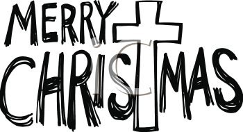 350x190 Merry Christmas Clipart Cross