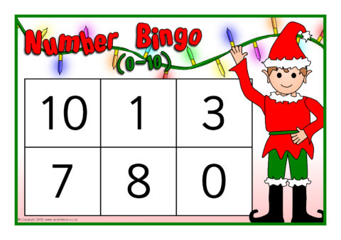480x339 Christmas Numbers Bingo 0 10 (Sb10149)