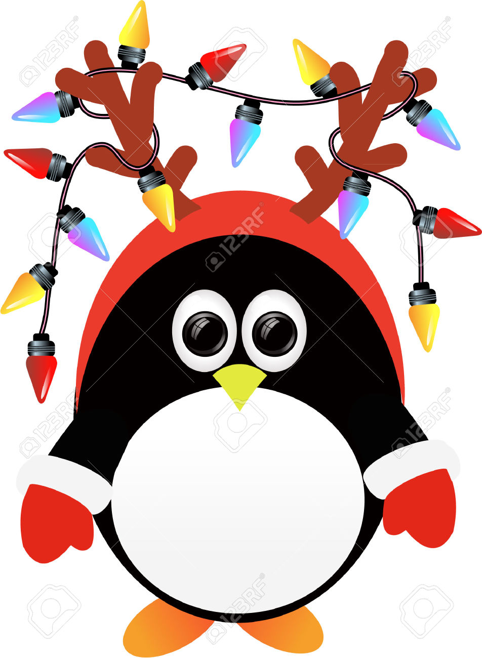 952x1300 Penguin Clipart Christmas Light