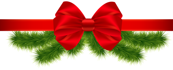 600x244 Christmas Red Ribbon Png Clipart Image Graphics