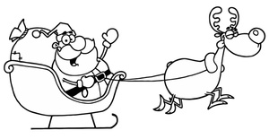 300x155 Free Reindeer Clip Art Image