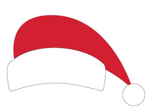 500x374 Picturesque Design Santa Hat Outline Best 25 Black Ideas